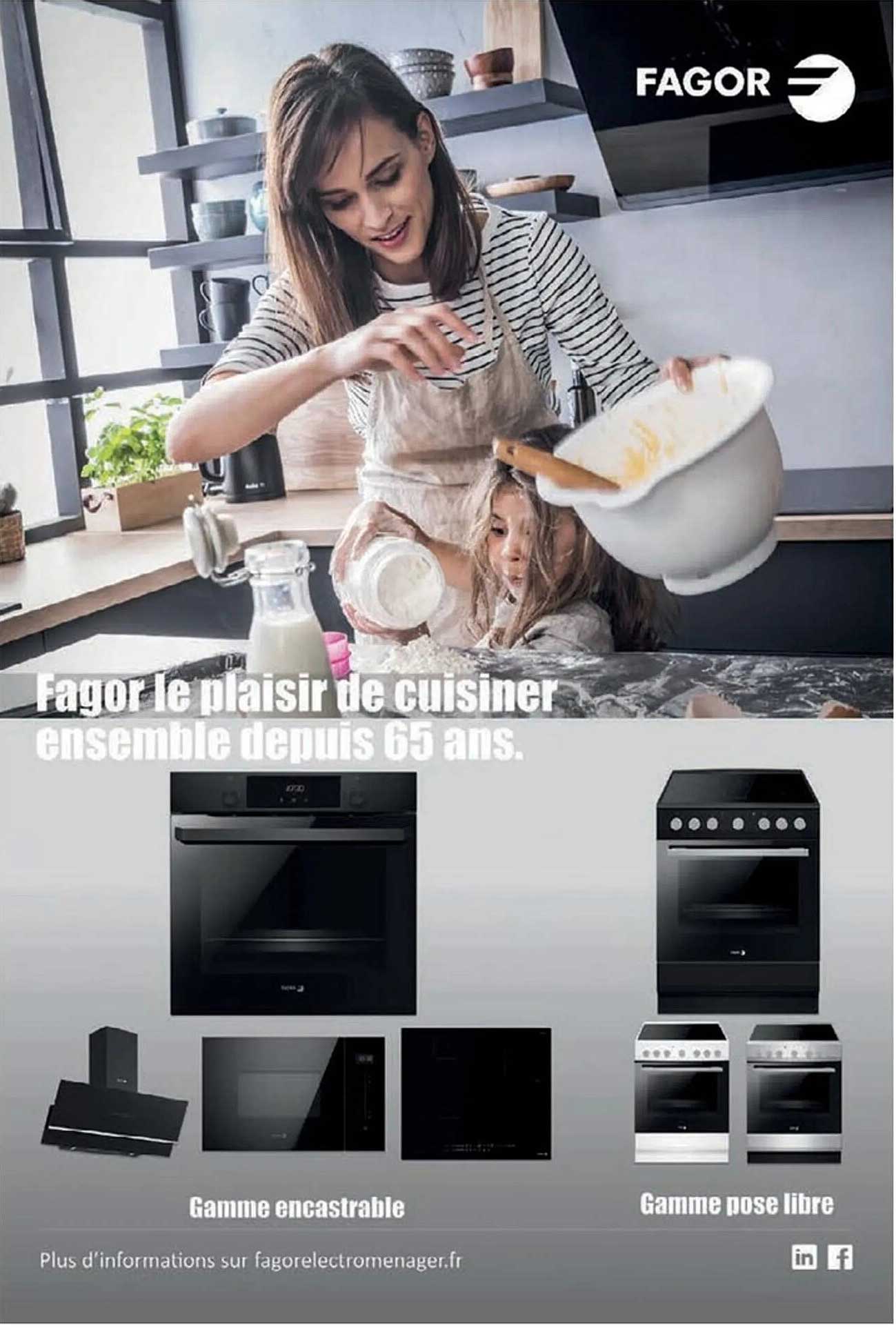 Fagor le plaisir de cuisiner ensemble depuis 65 ans.