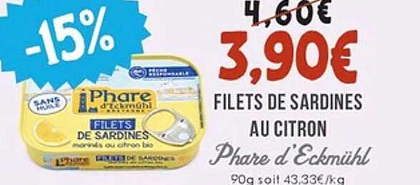 FILETS DE SARDINES AU CITRON Phare d'Eckmühl