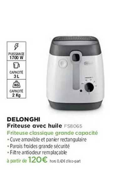 Friteuse avec huile F-S8065 - DELONGHI