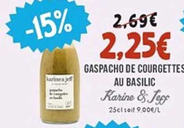 Gazpacho de courgettes au basilic