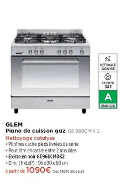 GLEN Piano de cuisson gaz GE 960CMIX 2