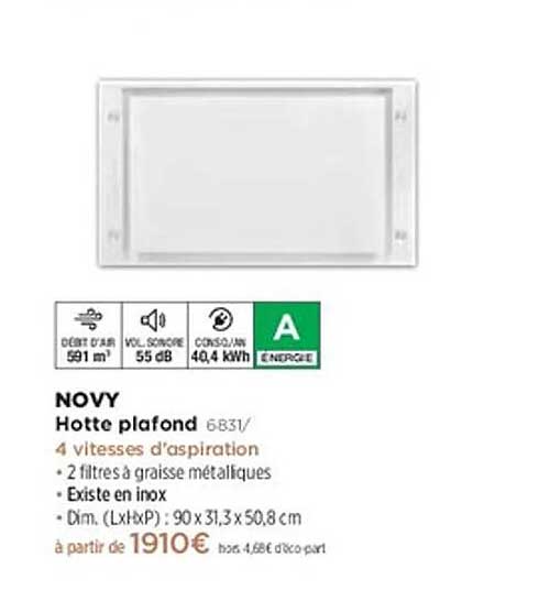 Hotte plafond Novy 6831