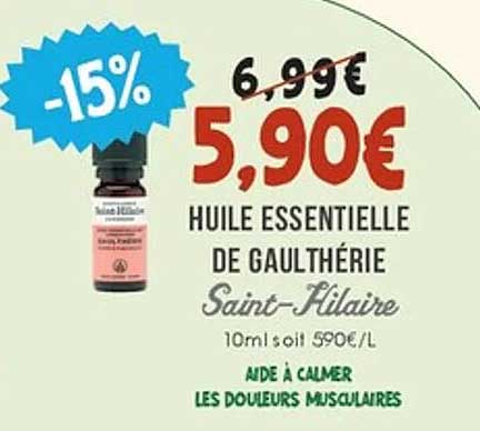 Huile essentielle de Gaulthérie Saint-Hilaire