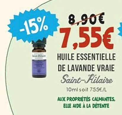 Huile essentielle de lavande vraie Saint-Hilaire
