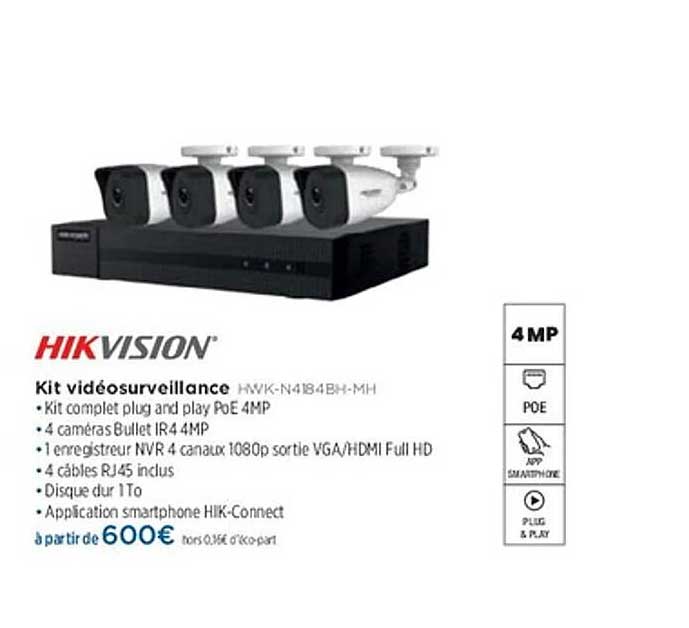 Kit vidéosurveillance HWK-N4184BH-MH