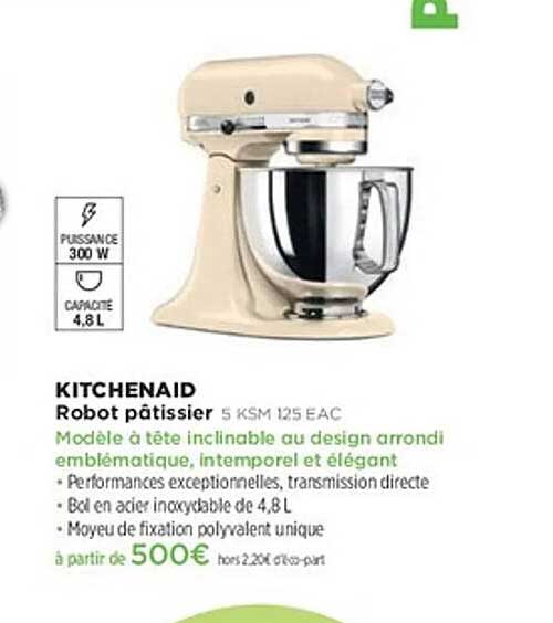 KITCHENAID Robot pâtissier 5 KSM 125 EAC