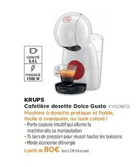 KRUPS Cafetière dosette Dolce Gusto YYS218FD