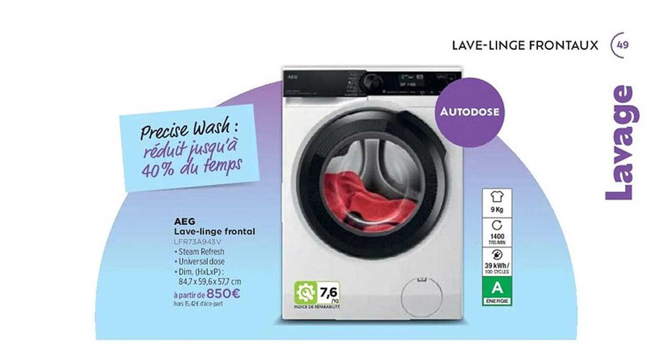 LAVE-LINGE FRONTAL AEG LFR73A943V