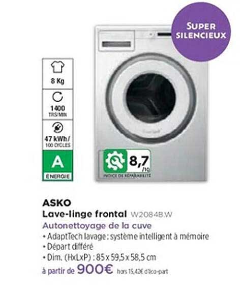 Lave-linge frontal ASKO W2084B.W