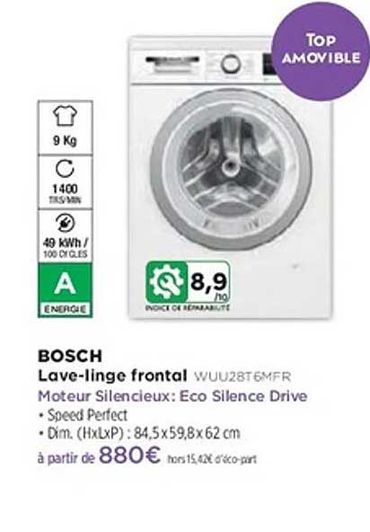 Lave-linge frontal BOSCH WUU28T6MFR