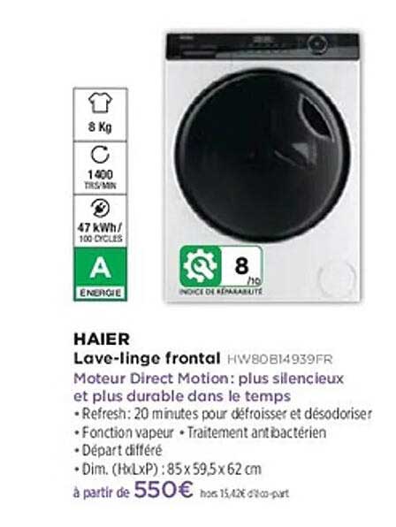 Lave-linge frontal HW80B14939FR