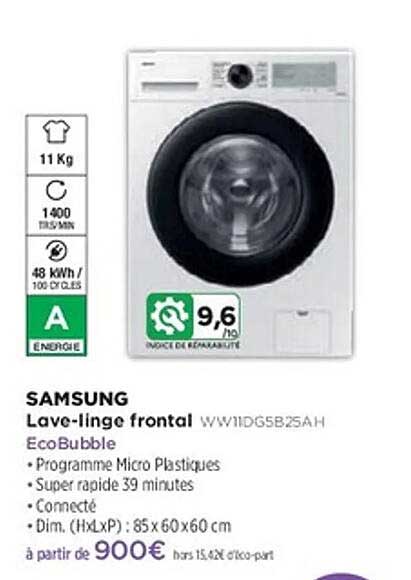 Lave-linge frontal SAMSUNG EcoBubble