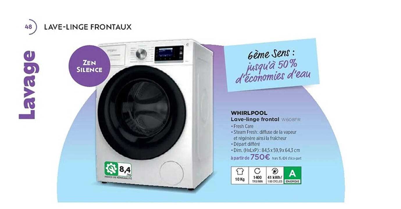 Lave-linge frontal WHIRLPOOL