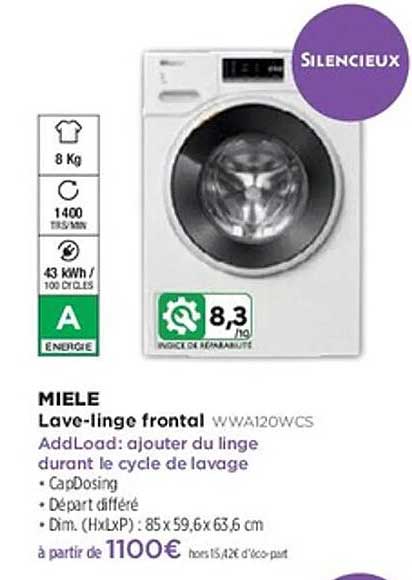 Lave-linge frontal WWA120WCS