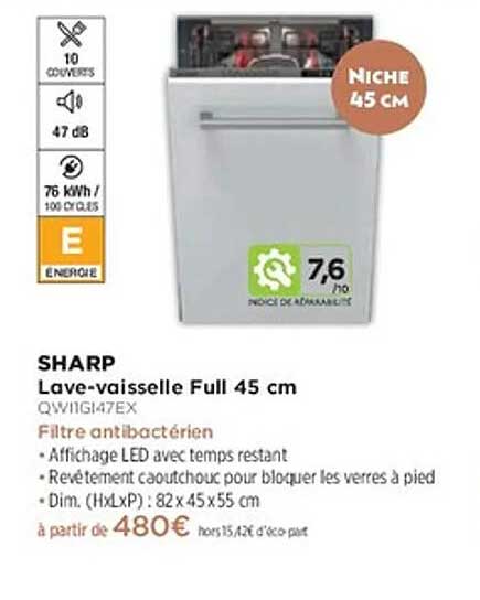 Lave-vaisselle Full 45 cm QWI1GI47EX