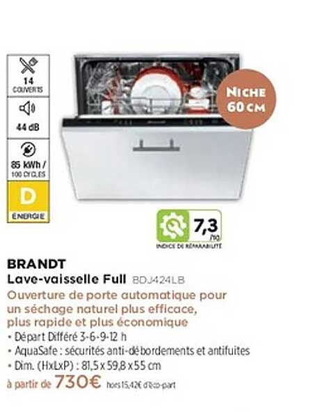 Lave-vaisselle Full BDJ424LB