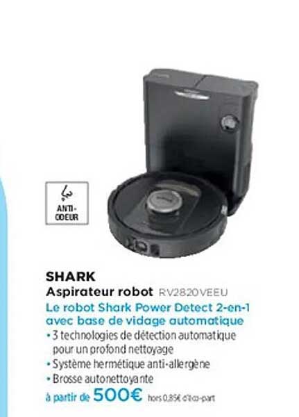 Le robot Shark Power Detect 2-en-1 avec base de vidage automatique