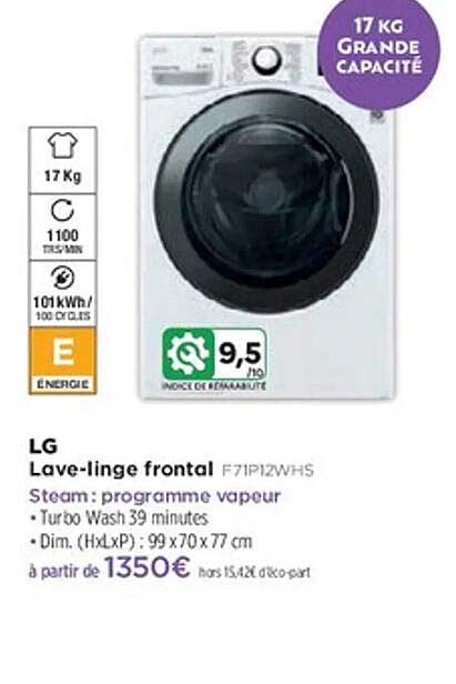 LG Lave-linge frontal F71P12WHS