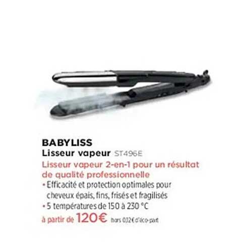 Lisseur vapeur 2-en-1 pour un résultat de qualité professionnelle