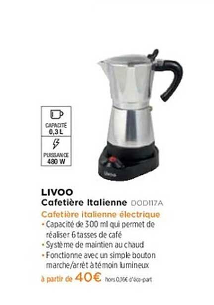 LIVOO Cafetière Italienne