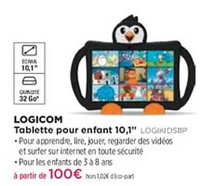 LOGICOM Tablette pour enfant 10,1"