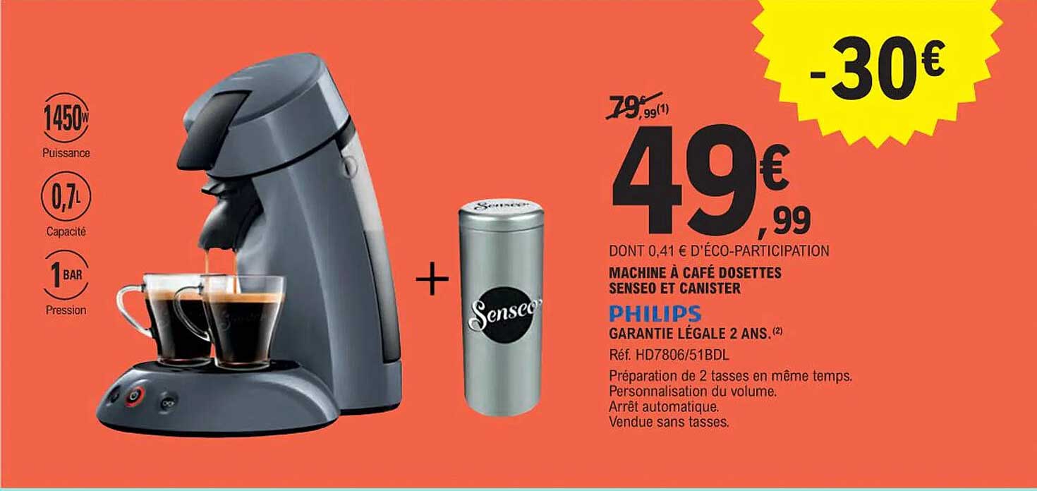 MACHINE À CAFÉ DOSSETTES SENSEO ET CANISTER