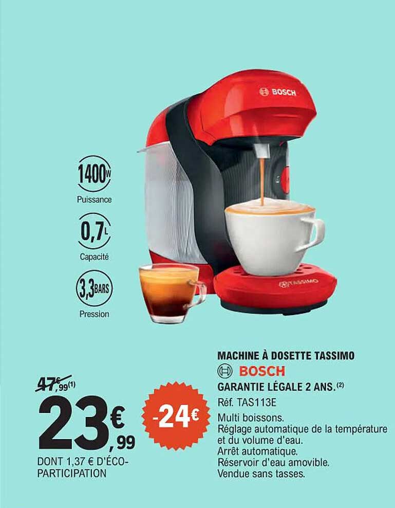 MACHINE À DOSETTE TASSIMO