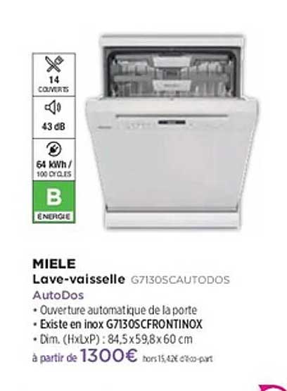 MIELE Lave-vaisselle G7130SCAUTODOS