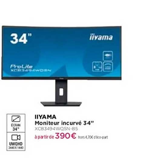 Moniteur incurvé 34''