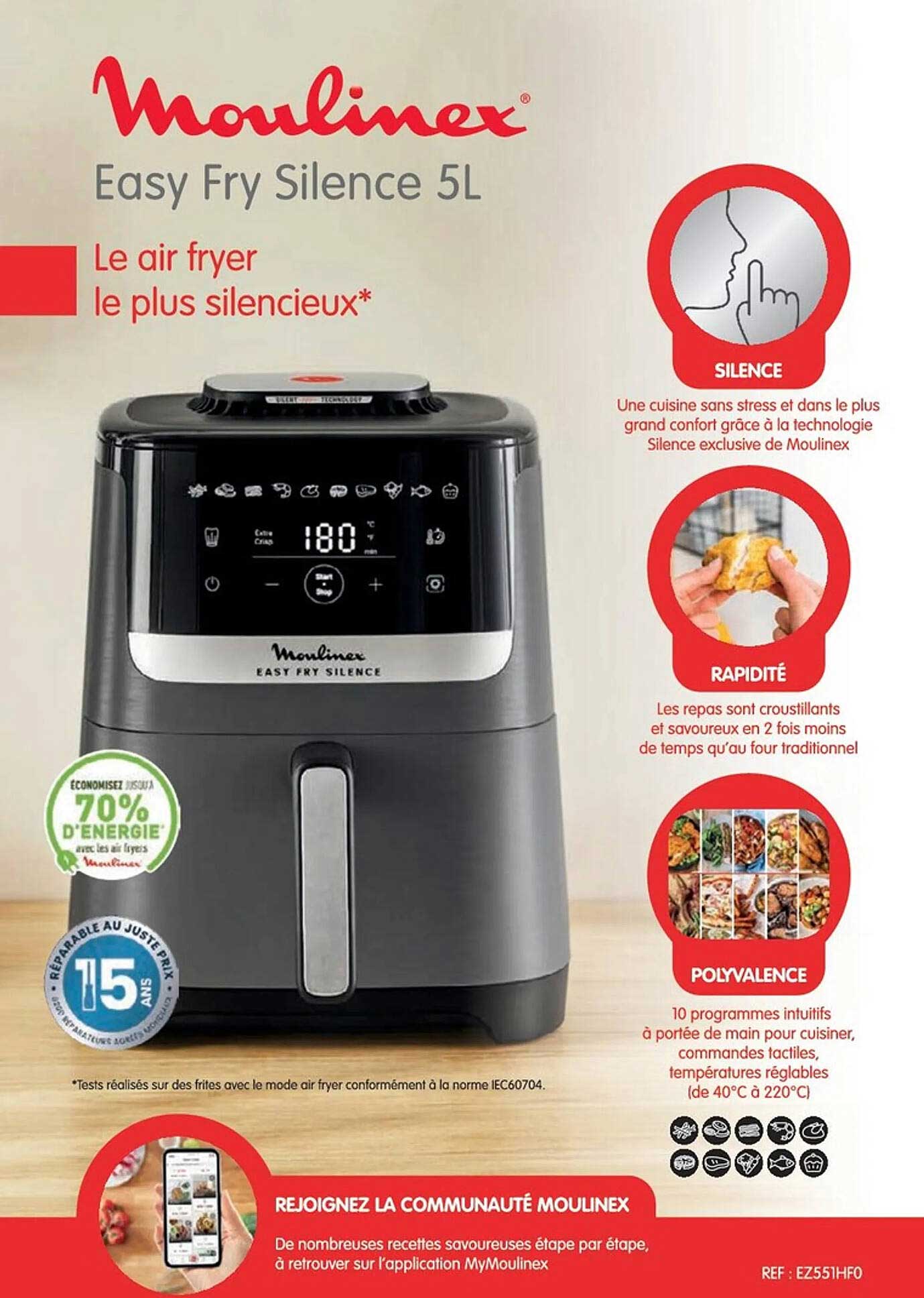Moulinex Easy Fry Silence 5L