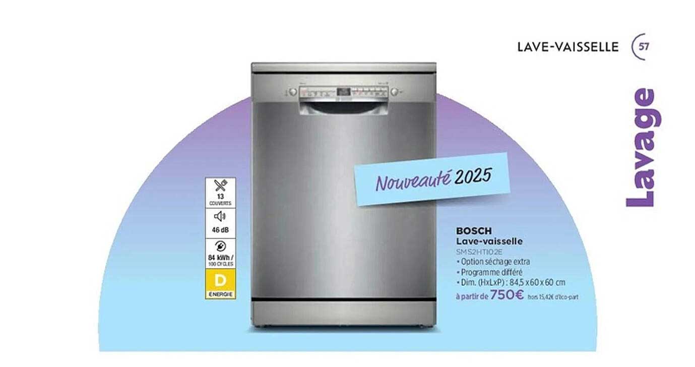 Nouveau lave-vaisselle BOSCH SM S2 HT 10 2E