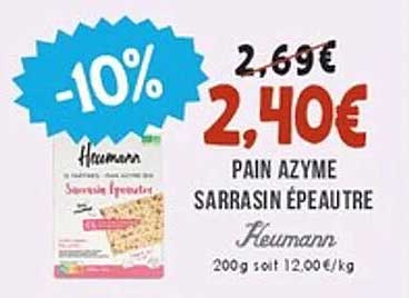 PAIN AZYME SARRASIN ÉPEAUTRE