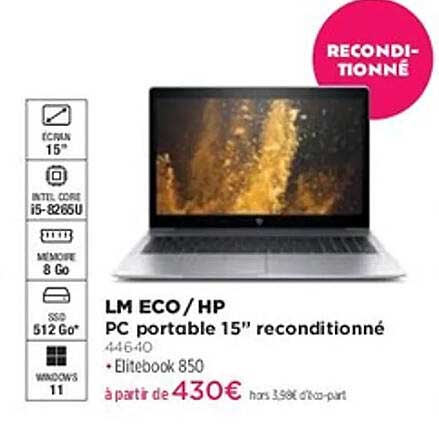 PC portable 15" reconditionné