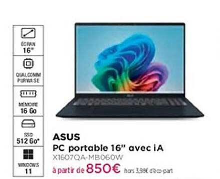 PC portable 16" avec iA