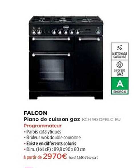 Piano de cuisson gaz KCH 90 DFBLG EU