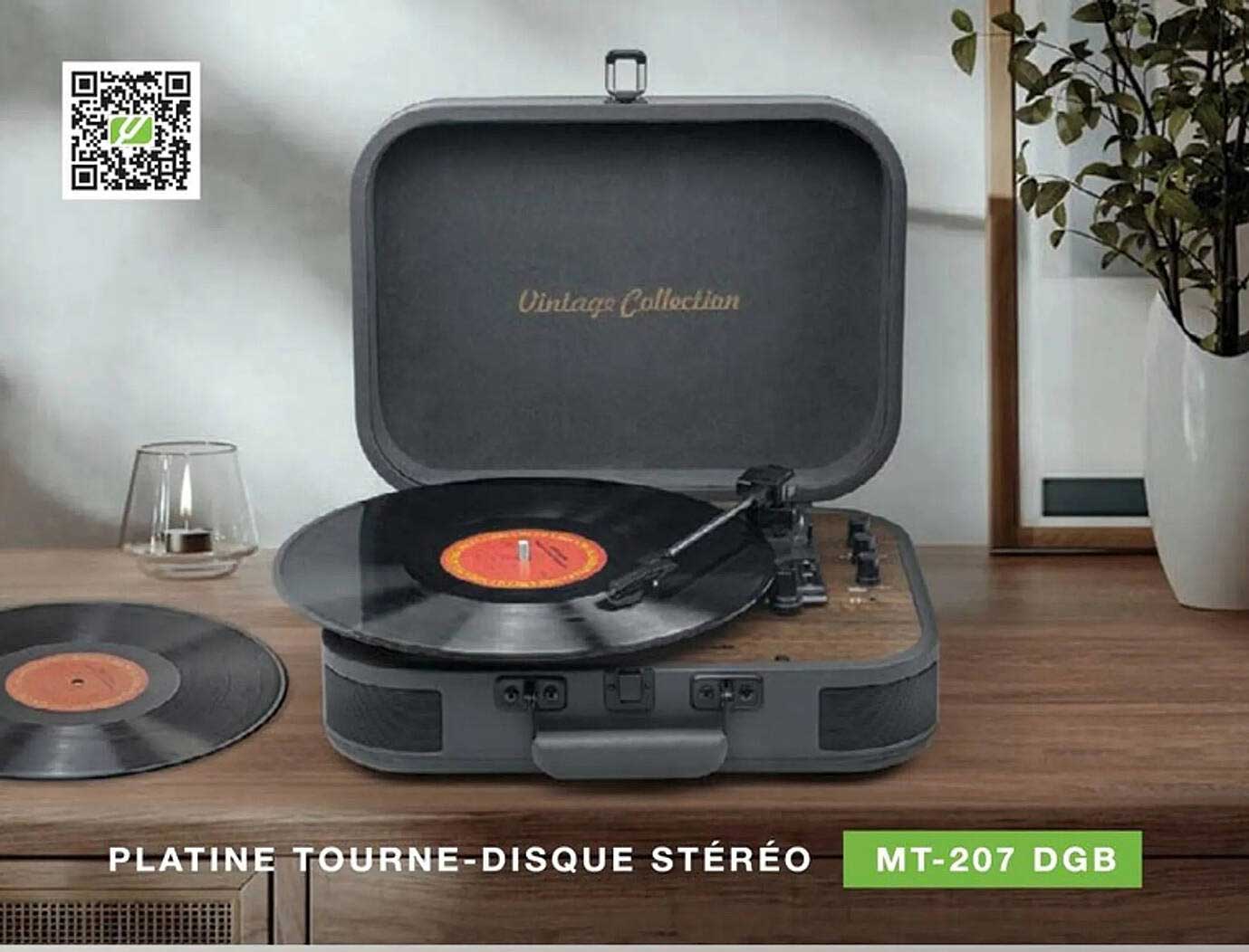 PLATINE TOURNE-DISQUE STÉRÉO MT-207 DGB