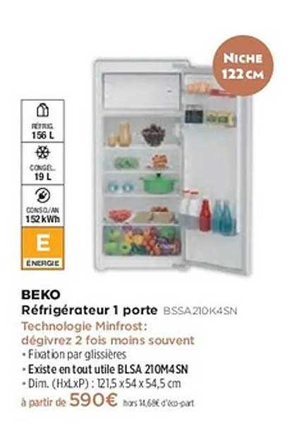 Réfrigérateur 1 porte BSA210K4SN