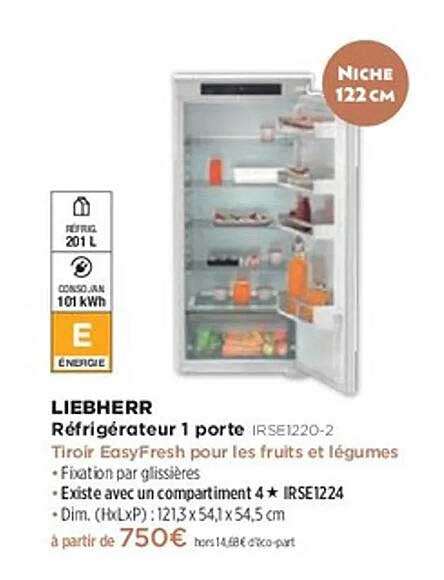 Réfrigérateur 1 porte IRSE1220-2