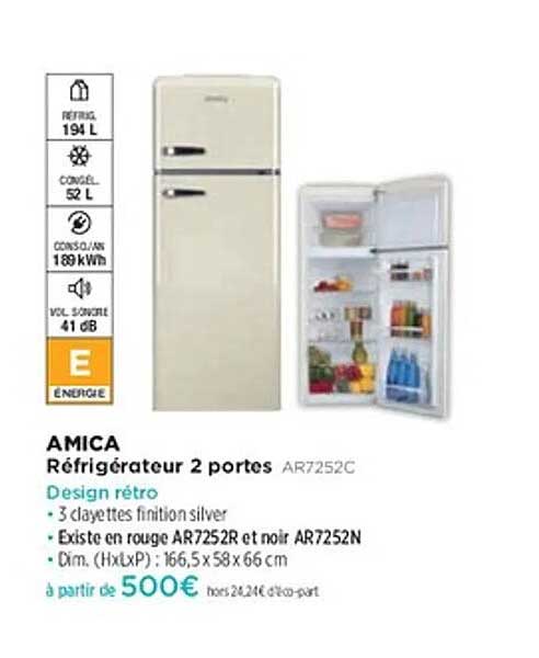 Réfrigérateur 2 portes AR7252C