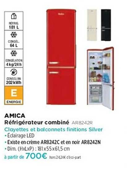 Réfrigérateur combiné ARB824R