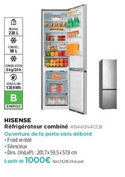 Réfrigérateur combiné HISENSE RB440N4CCB