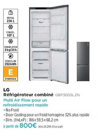 Réfrigérateur combiné LG GBP30DSL.ZN