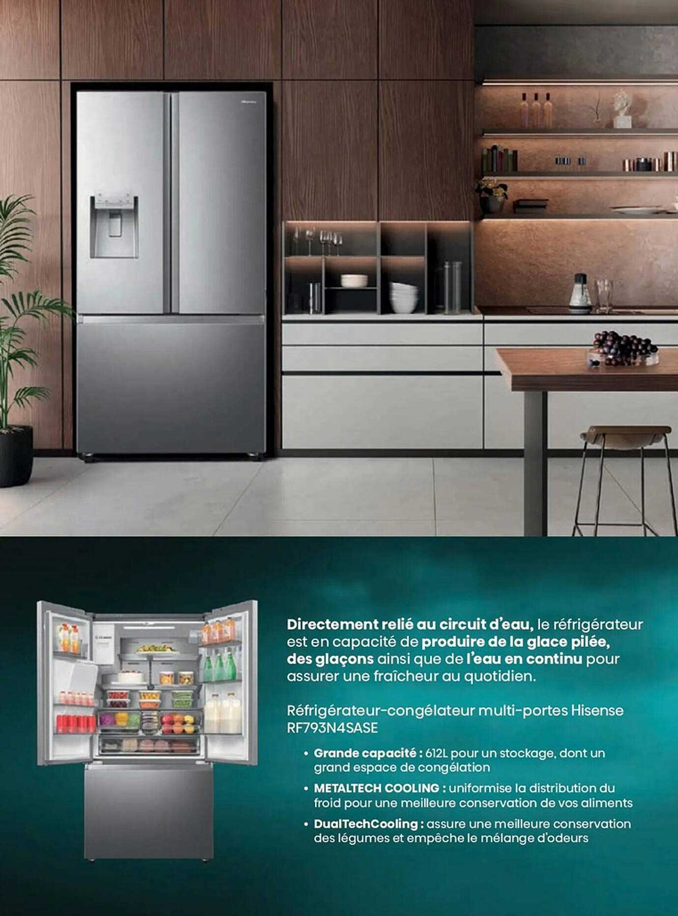 Réfrigérateur-congélateur multi-portes Hisense RF793N4SASE