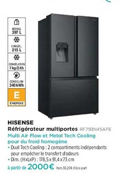 Réfrigérateur multiportes HISENSE RF793N4SA.FE