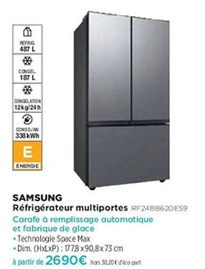 Réfrigérateur multiportes SAMSUNG RF24BB620ES9