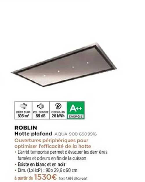 ROBLIN Hotte plafond AQUA 900 6509915