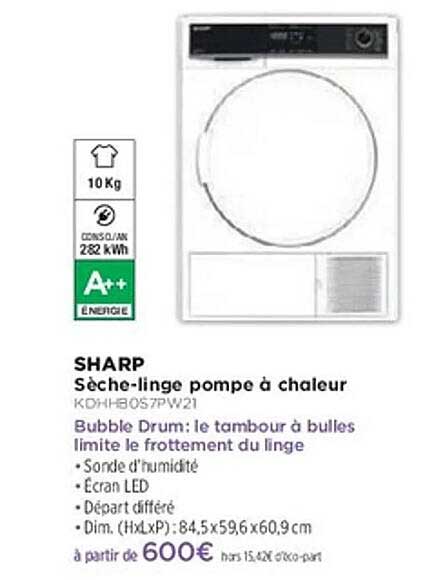 Sèche-linge pompe à chaleur