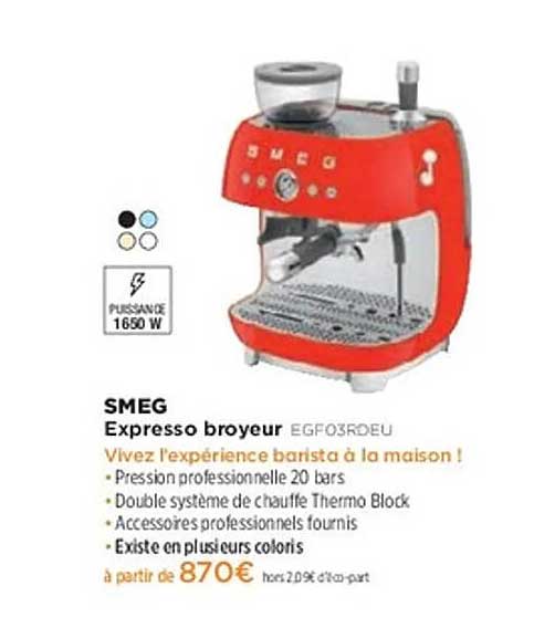 SMEG Expresso broyeur