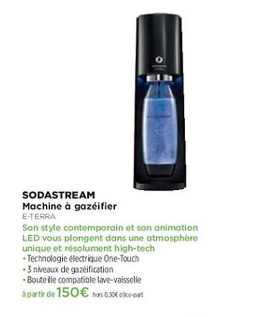 SODASTREAM Machine à gazéifier E-TERRA
