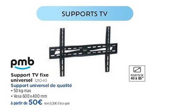 Support TV fixe universel